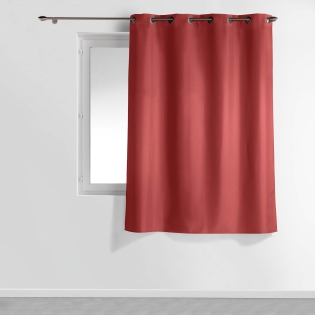 Rideau à œillets petite hauteur 140 x 180 cm – polyester uni essentiel – Grenade