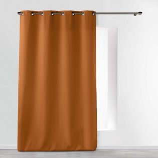  Rideau À Œillets 140 x 260 cm Polyester Uni Essentiel – Camel
