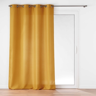 Rideau à œillets 140 x 260 cm – Uni Soline Ocre