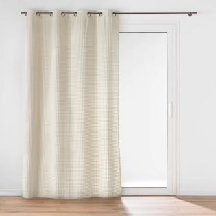 Rideau Velours Relief Naturel 140 x 260 cm – Swing – Œillets