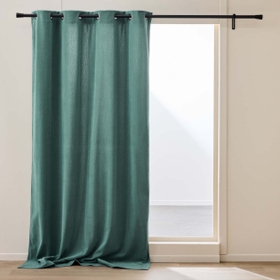 Rideau thermique  à œillets 140 x 260 cm – Velours côtelé doublé polaire – Madison Sauge