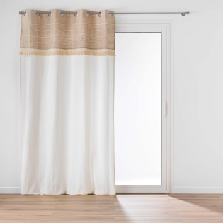 Rideau à œillets 140 x240  cm – Coton/Polyester –  avec franges – CIRRUS