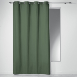 Rideau a oeillets 140 x 240 cm coton uni panama Kaki