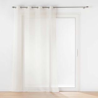 Voilage à œillets 140 x 240 cm – Voile sablé Lissea Naturel