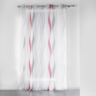 Panneau a oeillets 140 x 240 cm voile imprime transfert ondulys Rouge