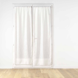 Paire de voilages passe-tringle 2 x 70 x 240 cm – Effet lin tissé HALTONA –
