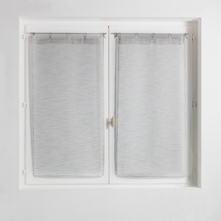 Paire droite anneaux 2 x 60 x 120 cm voile tisse milza Gris
