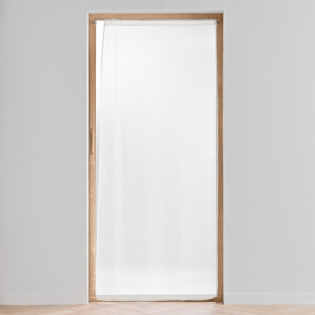 Voilage passe-tringle 90 x 200 cm – Voile sablé Lissea Blanc