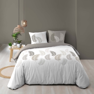Housse de couette 240 x 220 cm + 2 taies – Coton 57 fils – Imprimé Goyave
