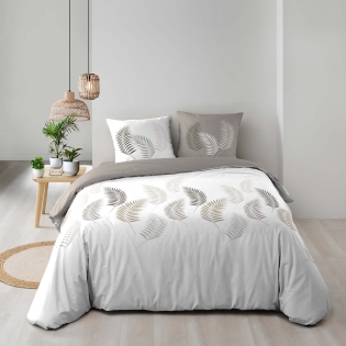 Housse de couette 260 x 240 cm + 2 taies – Coton 57 fils – Goyave