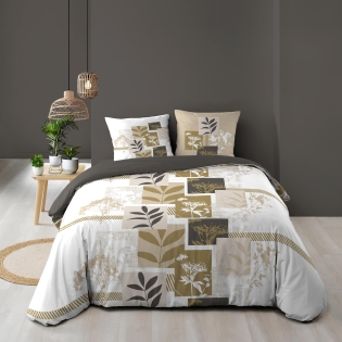 Housse de couette 240 x 220 cm + 2 taies – Coton 57 fils – UTOPIA