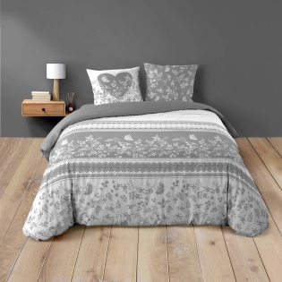 Parure de lit 3 pièces – 240 x 220 cm – 100% coton – 42 fils Annie