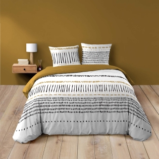 Parure de lit 3 pièces – 240 x 220 cm – 100% coton – 42 fils Chicago 
