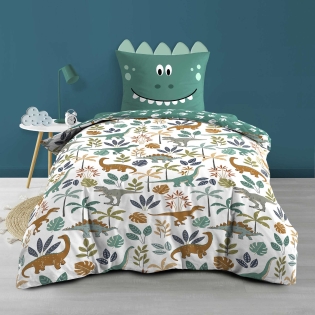  Housse de couette enfant réversible 140 x 200 cm – 100 % coton 42 fils – DINA 