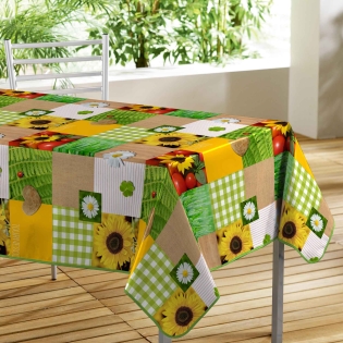 Nappe rectangle 140 x 240 cm pvc Toile cirée Patchfleur