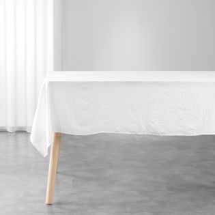  Nappe rectangle 140 x 240 cm – Microfibre unie lavée – Finition ourlet – SUZY Naturel