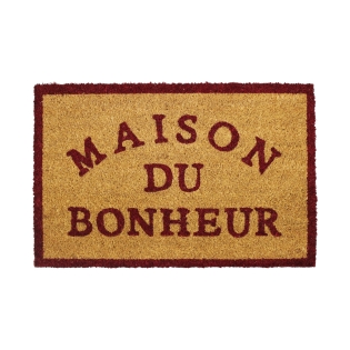 paillasson rectangle 40 x 60 cm coco imprime bonheur