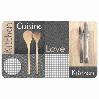 tapis deco rectangle 45 x 75 cm mousse imprimee cantine