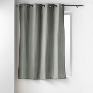 Rideau a oeillets 135 x 180 cm isolant thermique microfibre Micropolar Gris
