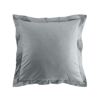 Taie d'oreiller vp 63 x 63 cm uni bio 57 fils gots biolina  +p. bourdon Gris