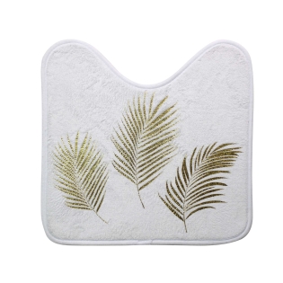 Tapis contour wc 45 x 45 cm microfibre imprimee orbella Blanc