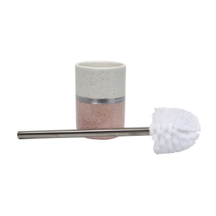Brosse wc (0) 9.5 x 38 cm ceramique imprimee skyline Rose