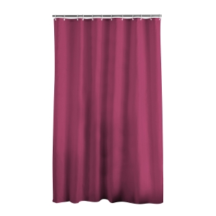 RIDEAU DE DOUCHE AVEC CROCHETS 180 x 200 CM POLYESTER UNI ESSENCIA FRAMBOISE