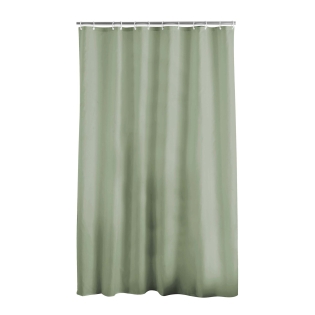 RIDEAU DE DOUCHE AVEC CROCHETS 180 x 200 CM POLYESTER UNI ESSENCIA SAUGE