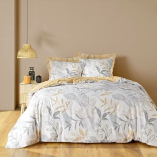 Parure 3 p. 240 x 220 cm polycoton  52 fils Kimberly Naturel