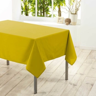 Nappe rectangle 140 x 250 cm polyester uni essentiel Miel