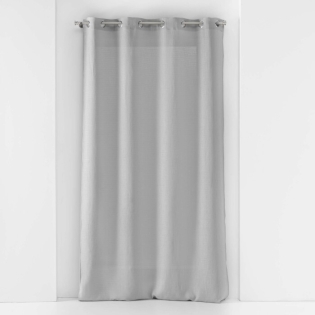 Voilage à oeillets 140 x 240 cm voile tissé Soane gris