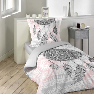 Housse de couette enfant 140x200 cm 100% coton + 2 taies d’oreiller