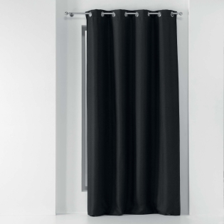 Rideau a oeillets 135 x 280 cm occultant tisse tissea Anthracite
