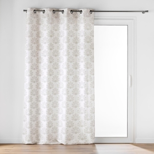 Rideau a oeillets 140 x 260 cm polyester imprime metallise Majestia