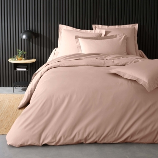 Housse de Couette Rose en Percale de Coton - Douceur et Élégance 260 x 240 cm