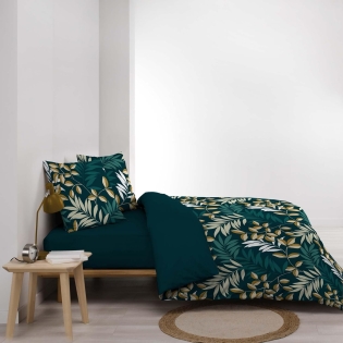 Parure de couette imprimée 260 X 240 cm + 2 taies 100% coton 57 fils Nelida