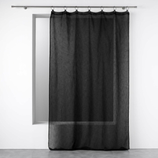 Panneau a anneaux 140 x 240 cm voile tisse linka Noir