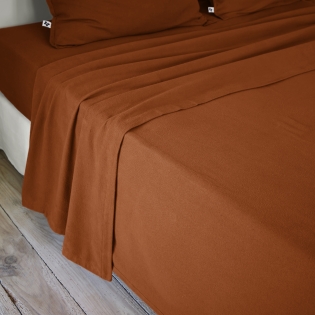 Drap plat 240 x 300 cm flanelle de coton chaude - Candice Tomette