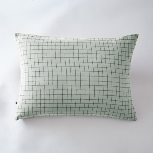 taie d'oreiller 50 x 70 cm gaze de coton gaïa mix eucalyptus