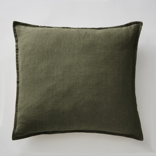 Taie d'Oreiller 60 x 60 cm - Lin Lavé Soline Thym (Lin français)