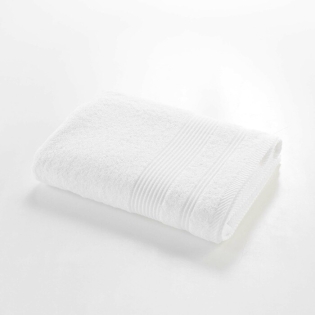 Drap de douche 70 x 130 cm eponge unie tendresse Blanc
