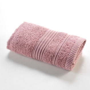 Serviette invite 30 x 50 cm eponge unie tendresse Bois De Rose
