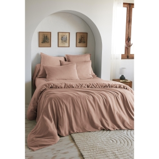 Housse de Couette 260 x 240 cm – Lyocell Uni Lysandre Blush