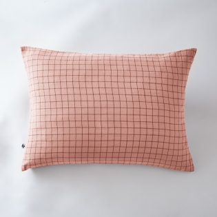Taie d'oreiller gaze de coton 50 x 70 cm gaïa mix rose pêche Rose