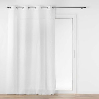 Panneau a oeillets 140 x 280 cm tisse jacquard ophelia Blanc