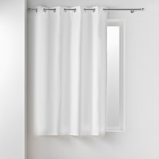 Rideau a oeillets 135 x 180 cm isolant thermique microfibre Micropolar Blanc