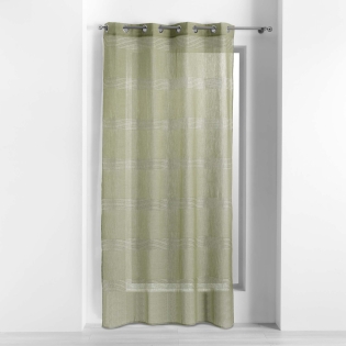 Panneau a oeillets 140 x 280 cm voile sable ajoure ajourela Kaki