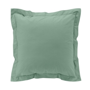 Taie d'oreiller vp 63 x 63 cm percale uni 78 fils percaline  +p. bourdon Tilleul