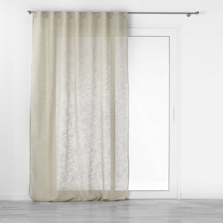 Panneau a passants caches 140 x 240 cm effet lin tisse haltona Noisette