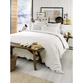 Pack 4 pcs housse de couette 240 x 220 cm  en flanelle de coton Candice Blanc